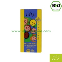 Chocolate con leche ecol�gico relleno de crema de leche VIVANI